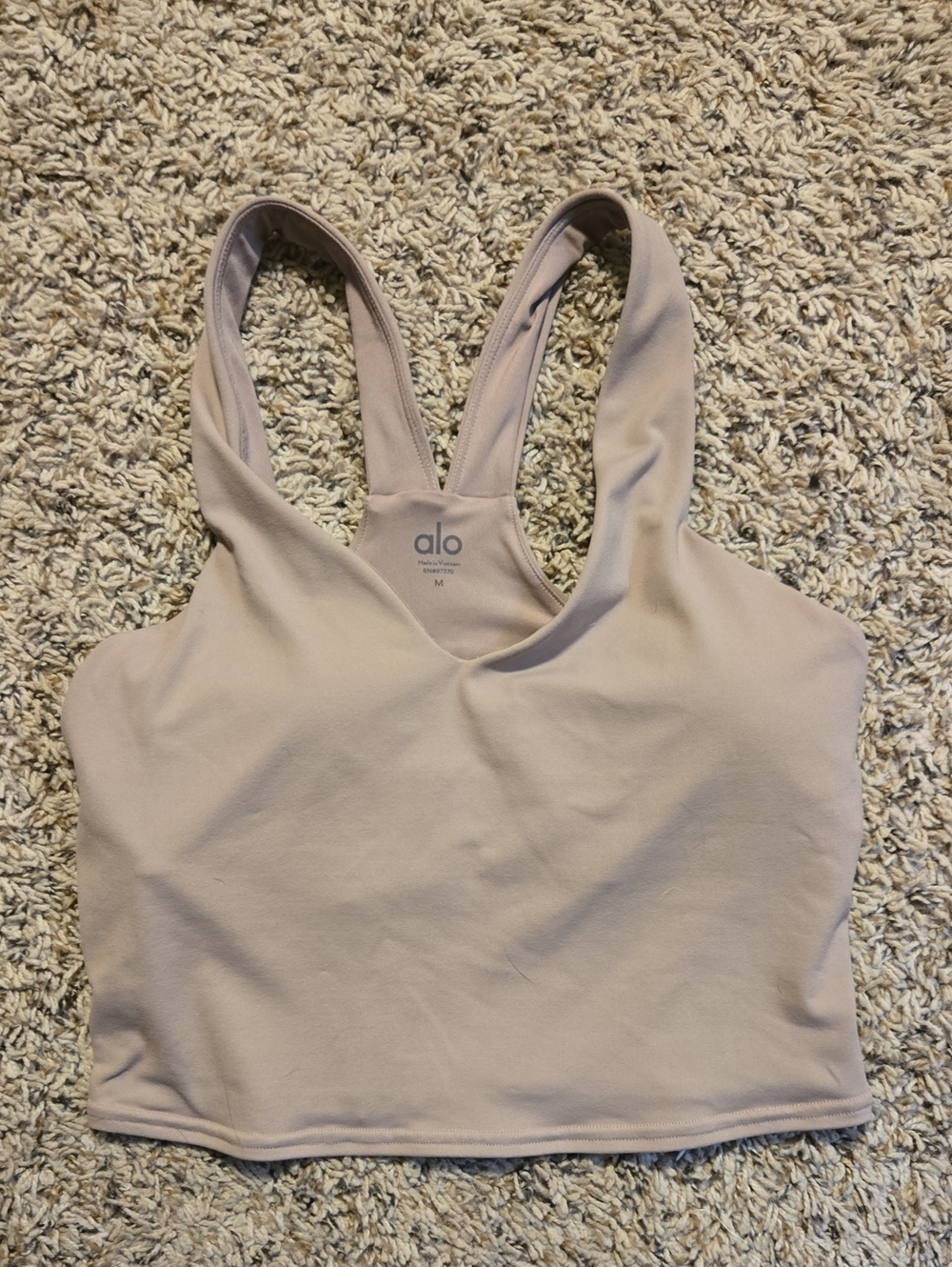ALO Yoga Women's Nude Beige Racerback Sports Bra Tank